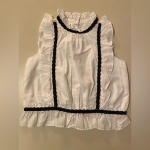 Janie and Jack- Girls White Dressy Top- Size 5- NWT